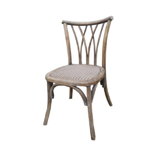 Elm and Rattan Bentwood Dining Chair Antique Oak